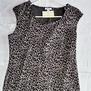 Nine West Black and Gray Patterned Dress